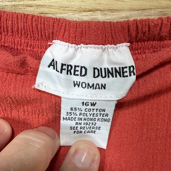 Alfred Dunner 3-Piece Outfit Set Vintage Orange Top Skirt Pants 20W, 16W, 16W - Picture 9 of 11